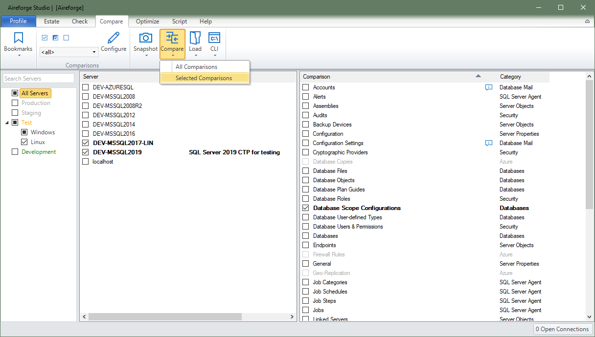 Aireforge SQL Server Compare Module