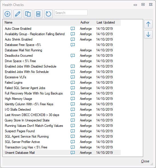 configuring health checks within Aireforge Monitor